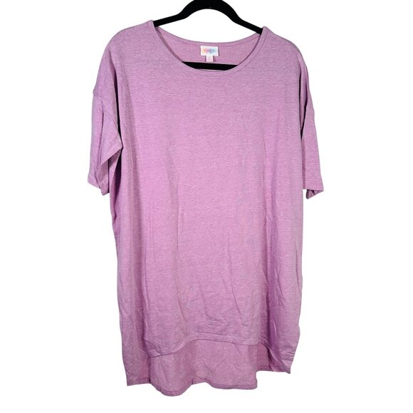 LuLaRoe IRMA Pale Lavender Purple Heathered White Hi-Low Tunic Top Shirt SMALL S - Picture 1 of 5